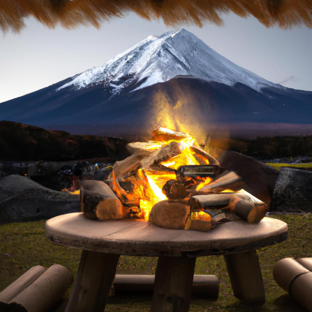 絶景を楽しむ焚き火タイム